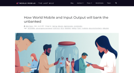 World MobileとInput Outputが銀行口座を持たない人々を救う