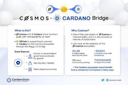 カルダノ・コスモス・エコシステム・ブリッジが始動、ネットワーク統計値が急上昇