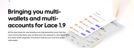 Lace 1.9リリース：マルチアカウントと複数ウォレットの提供