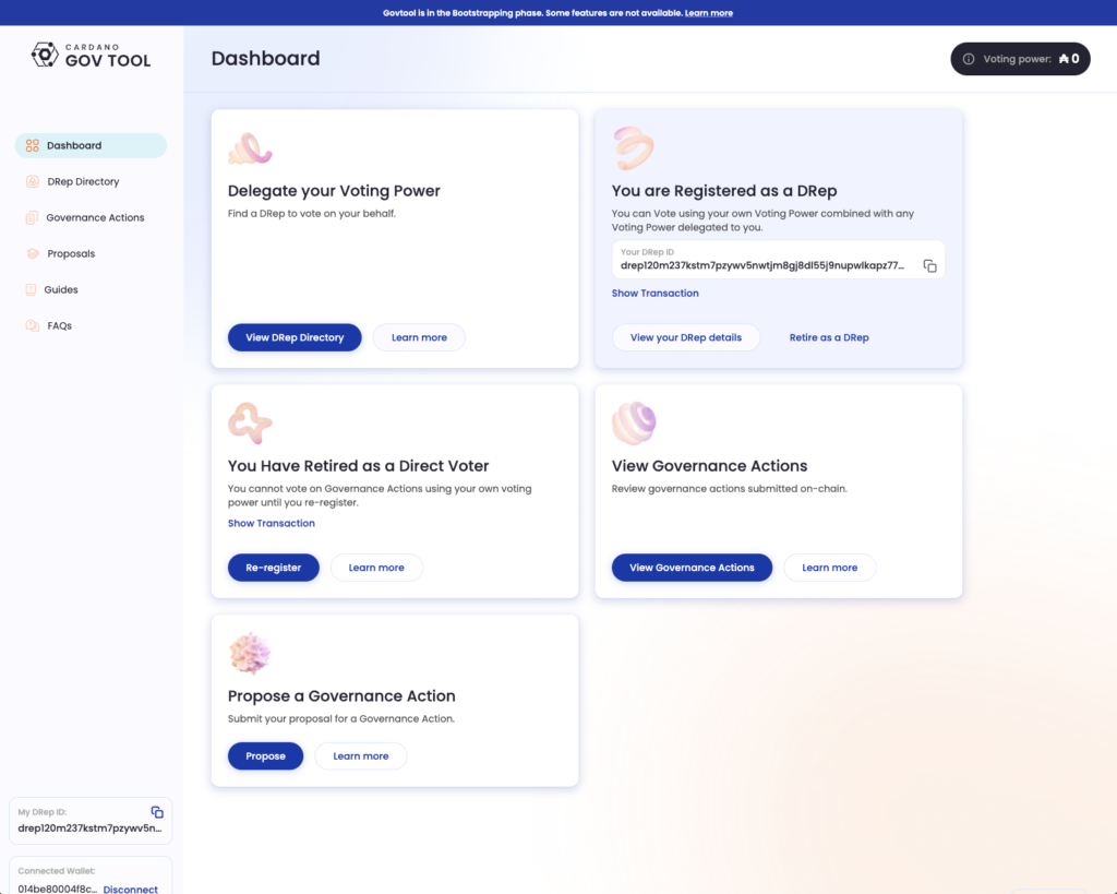 SIPOのDRepとしての目標と活動方針・投票方法：ニュース動向 & ステーキング状況 in エポック507 – SIPO：Cardano ADA  SITION Stake Pool