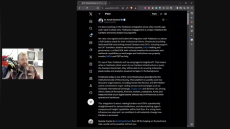 チャールズ・ホスキンソン氏動画「Congratulations Iagon」全翻訳:Iagon × Fireblocks統合が示す転換点