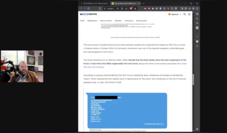 チャールズ・ホスキンソン氏動画「Weekly Rollup」全訳要約・全翻訳：Midnightの進捗からアルゼンチン、米国政治、業界全体へのメッセージまで