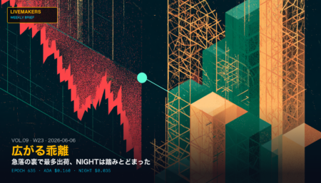 Weekly Brief #9｜広がる乖離 — 暗号資産の急調整と Cardano 最多出荷週が重なり、株は最高値を更新した