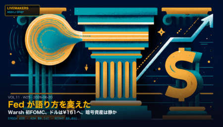 Weekly Brief #11｜Fed が語り方を変えた — Warsh 初会合が政策の伝え方をリセットし、ドルは ¥161 へ、暗号資産は静かな一週間