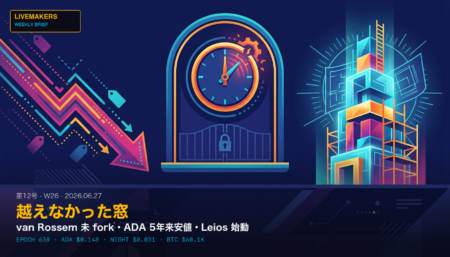 Weekly Brief #12｜越えなかった窓 — van Rossem は 6/23 を過ぎても未 fork、ADA は5年来安値、Leios テストネット始動